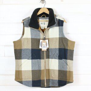 Woolrich Wool Vest womens XL buffalo check